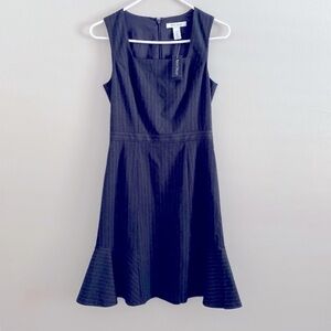 NWT White House black market pinstriped smoke gray dress